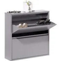 Metall-Schuhschrank "Big One Shoe 2" silber glänzend – Produktbild 1 von 1