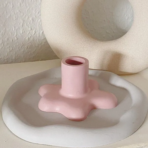Just a decent day Just a decent day Handgemachter Kerzenständer, Rosa, – Produktbild 2 von 4