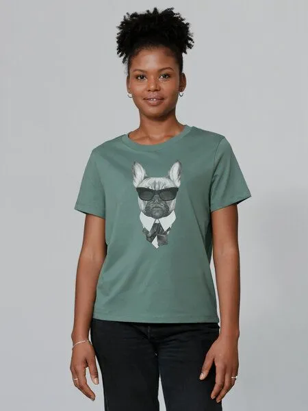 watapparel watapparel T-Shirt Frauen Ein fescher Hund, Green bay, – Produktbild 2 von 3
