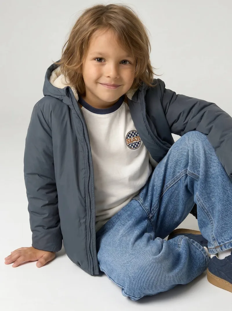 Vertbaudet Vertbaudet Jungen 3-in-1-Jacke mit Polyester, Moosgrün, – Produktbild 2 von 4