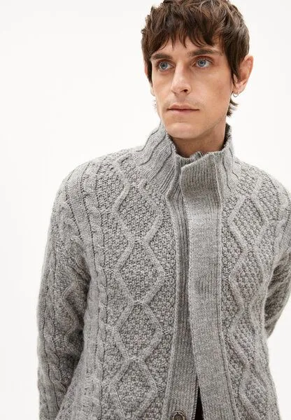 ARMEDANGELS ARMEDANGELS AANTON Herren Strickjacke aus Bio-Woll Mix, Silver melange, – Produktbild 3 von 4