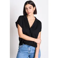 JAN N JUNE JAN 'N JUNE Damen vegan Bluse Tierra Schwarz, Schwarz, – Produktbild 1 von 1