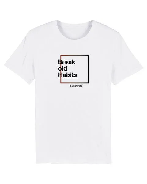 Human Family Human Family Unisex Bio T-Shirt "Maestro - Break Habits" in weiß – Produktbild 1 von 2