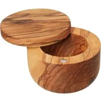 Zassenhaus Zassenhaus Salz-& Gewürztopf aus Olivenholz mit Magnetdeckel, H 6 cm, Ø 9,5 cm – Produktbild 1 von 1