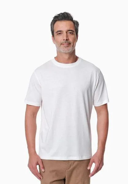 ORGANICATION ORGANICATION TANNJU | T-Shirt aus TENCEL Modal und Bio-Baumwolle, Off white, – Produktbild 1 von 4