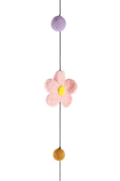short'n'pietz short'n'pietz Langes Mobile mit Fröschen und Blumen, handgefilzt – Produktbild 3 von 4