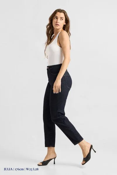 DAWN Damen Jeans STARDUST High Waist O-Shape DAWN Bio-Baumwolle, Black/black, – Produktbild 6 von 6