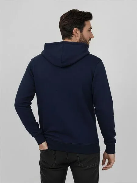 GreenBomb GREENBOMB Basic Stark - Lässige Sweatjacke aus Bio-Baumwolle / GOTS / Fair & Vegan, Blau (marineblau), – Produktbild 4 von 4