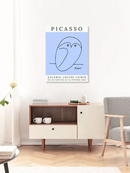 Photocircle Photocircle Poster / Leinwandbild - Picasso Eule – violett – Produktbild 3 von 4