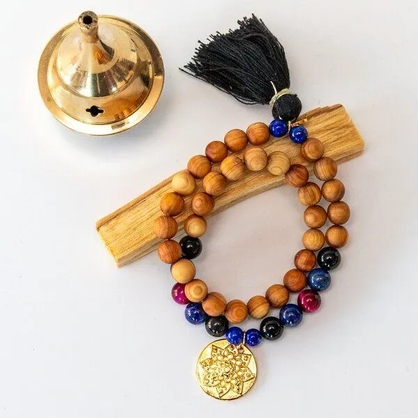 Divasya Divasya Mala Armband Sandalwood Bliss & Sandalwood Midnight - Wickelarmband, Schwarz, – Produktbild 4 von 4