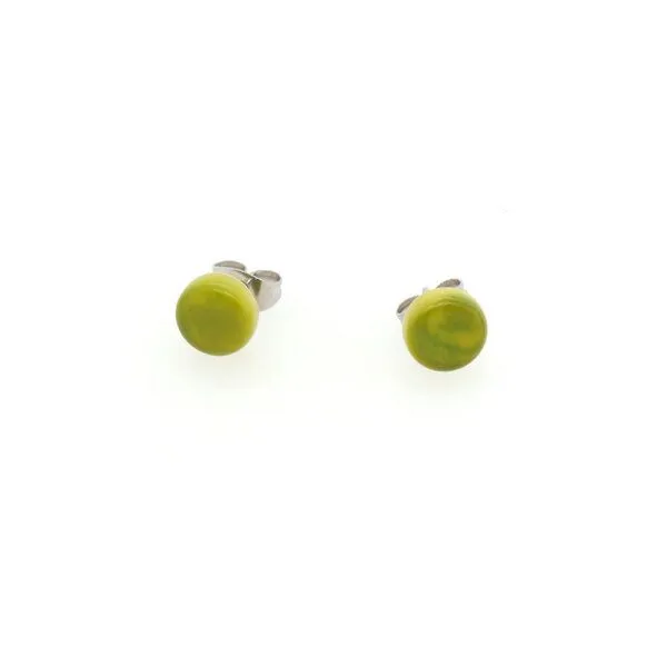 Mekhada Mekhada Tagua Ohrstecker TOPI 8 mm, Hellgrün, – Produktbild 1 von 1
