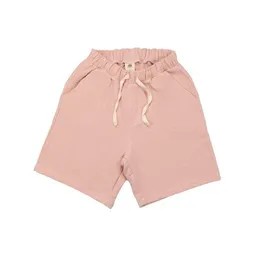 Walkiddy Kinder Shorts GOTS zertifiziert, Bio-Baumwolle, rosa, „Flowers & Leaves“, weich, elastischer Bund mit Kordel – Walkiddy – Produktbild 1 von 1