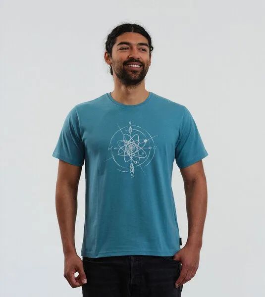 Gary Mash GARY MASH T-Shirt Navigator aus Biobaumwolle, Türkisblau (blau), – Produktbild 2 von 4