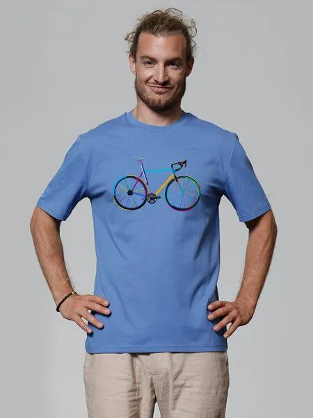 watapparel watapparel T-Shirt Fahrrad by night, Bright blue, – Produktbild 2 von 3