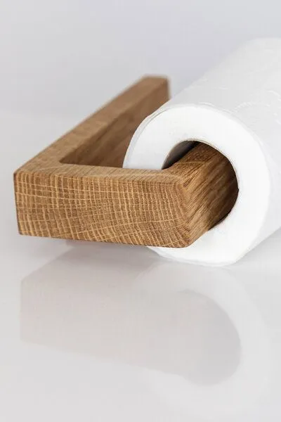 kleiderleiter_de kleiderleiter_de Toilettenpapierhalter MAX aus massiver Eiche – Produktbild 1 von 5