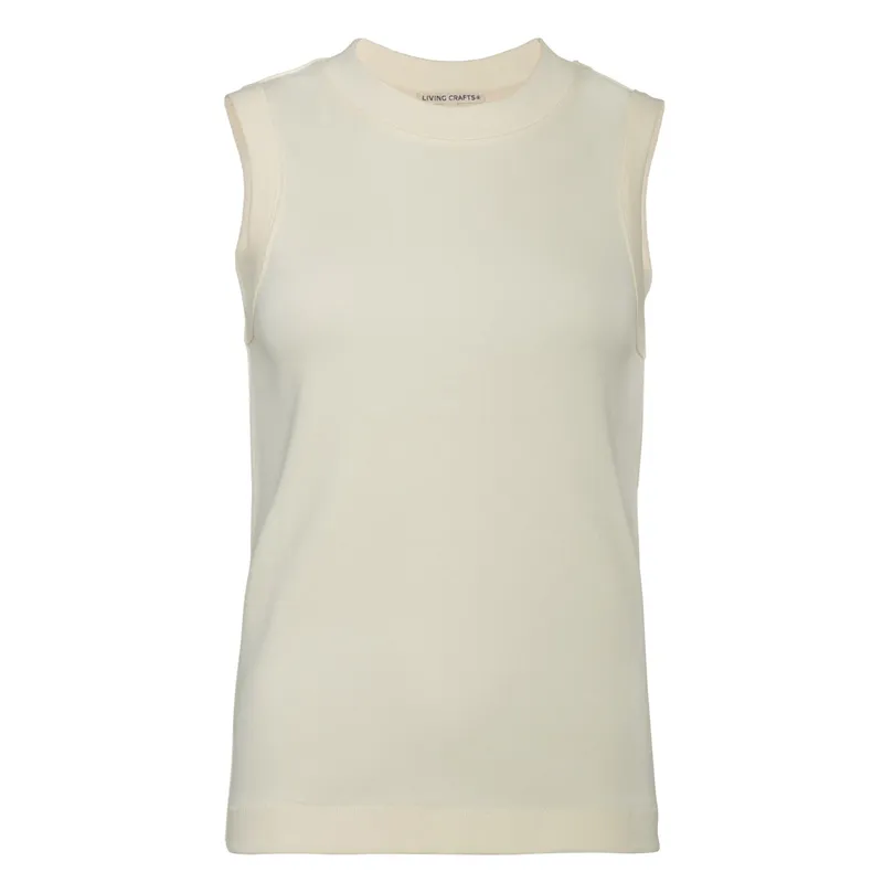 Living Crafts Living Crafts Bio-Damen-Top "RITA" aus Feinripp, cream, Gr. L – Produktbild 1 von 5