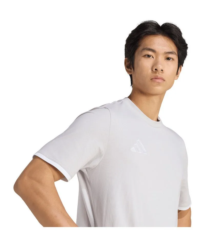 adidas Performance adidas Performance T-Shirt adidas Performance Entrada 26 T-Shirt Weiß Baumwolle, Grau, – Produktbild 4 von 5