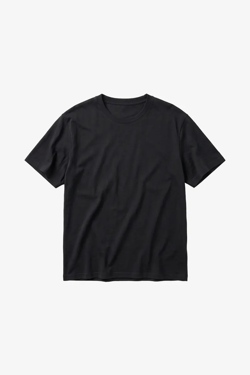 KnowledgeCotton Apparel KnowledgeCotton Apparel Herren vegan T-Shirt Merzerisiert Schwarz Jet, Schwarz, – Produktbild 1 von 2