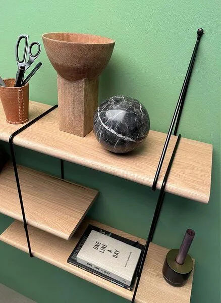 Hausen Hausen Wandregal SHRINK shelf oak / black, Black, – Produktbild 3 von 4