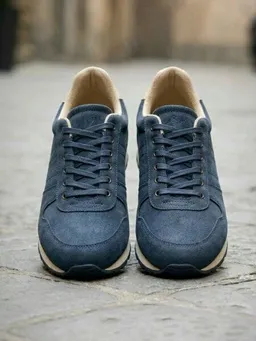 Will's Vegan Shop Will's Vegan Shop Milan Trainers Dunkelblaues Veganes Wildleder Herren – Produktbild 1 von 1