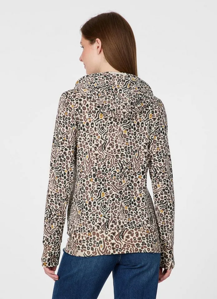 ragwear ragwear Sweatjacke PAYA PRINT Bestseller aus dünner Viskosemischung und Allover-Print, Braun, – Produktbild 2 von 2