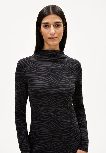 ARMEDANGELS ARMEDANGELS DAILIMAA ZEBRARAA Damen Jerseykleid aus Bio-Baumwoll Mix, Black, – Produktbild 3 von 4