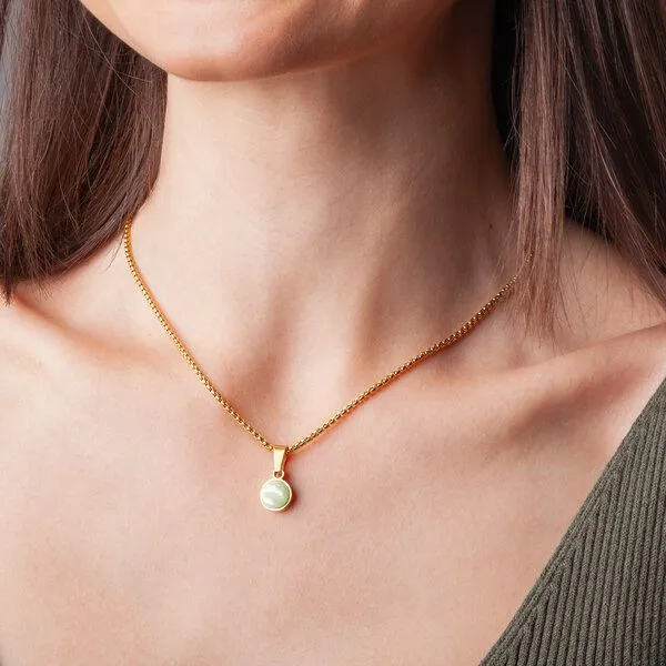 ALEXASCHA ALEXASCHA Kettenanhänger aus Glas | Mix & Match Charms, Maigrün, – Produktbild 3 von 4