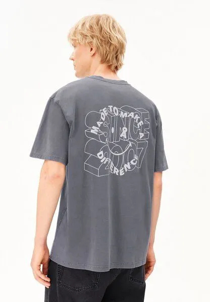 ARMEDANGELS ARMEDANGELS MAARKOS GMT DYE SMILE Herren T-Shirt aus 100% Bio-Baumwolle, Moonshadow washed, – Produktbild 3 von 5