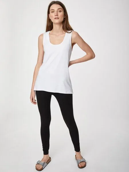 Thought Thought Bamboo Base Layer Singlet-Black, White (weiß), – Produktbild 4 von 4