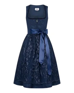 Nübler Trachtenkleid Midi Dirndl Floreta in Nachtblau von Nübler - Rocklänge 60 cm – Produktbild 1 von 1