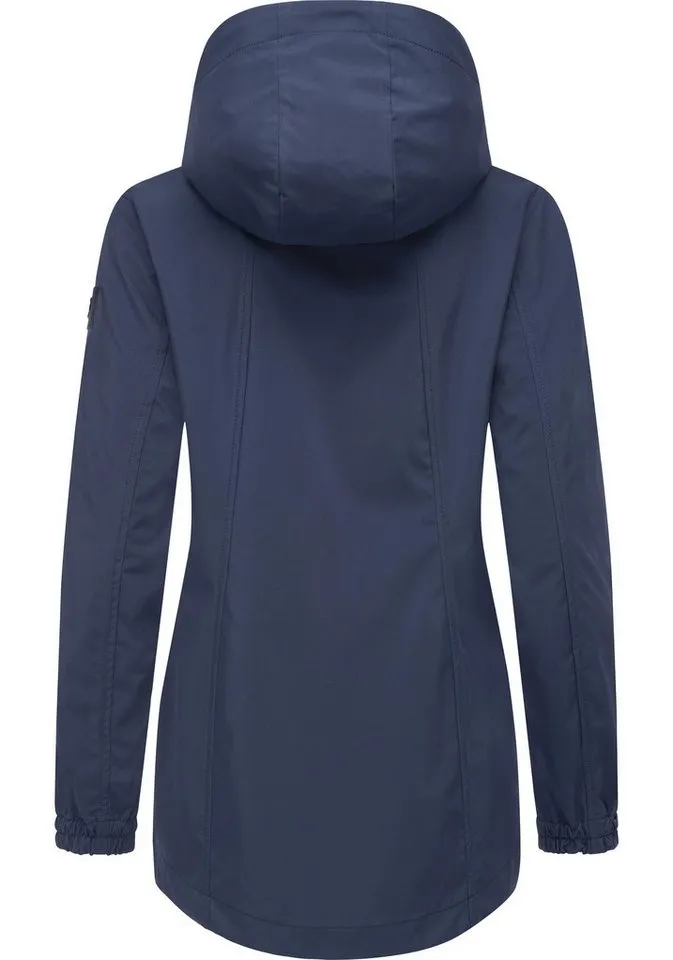 ragwear ragwear Kurzmantel Zuzka Sport Wasserdichter kurzer Übergangsmantel für Damen, Blau, – Produktbild 2 von 4