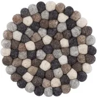myfelt myfelt Filzkugel Topfuntersetzer (⌀ 20 cm), Multifarben natur dunkel (néla), – Produktbild 1 von 1