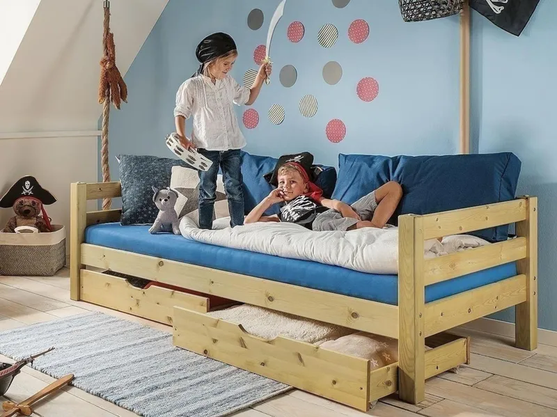 allnatura allnatura Kinderbett "Kiddy" - Schnäppchen 2127-03266 | Variante 03 | 90x200 cm | weiß-lasiert, Weiß, – Produktbild 2 von 2