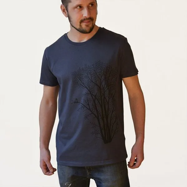Cmig Cmig Herren T-Shirt Erle mit Elster in india ink grey – Produktbild 3 von 4