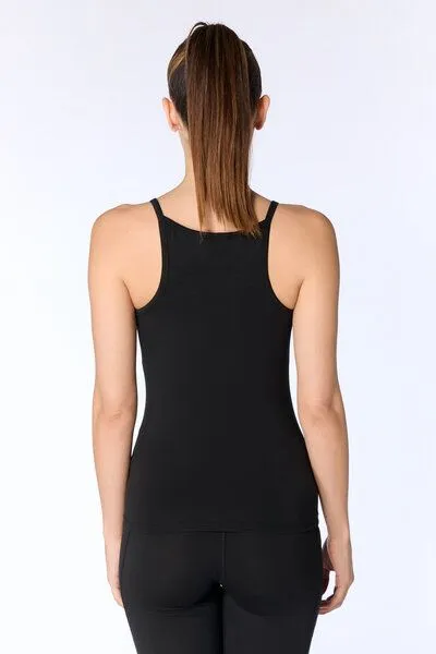 True North True North Damen Sport Top aus TENCEL Modal Tanktop T-shirt mit integriertem Bustier 1222, Schwarz, – Produktbild 2 von 3