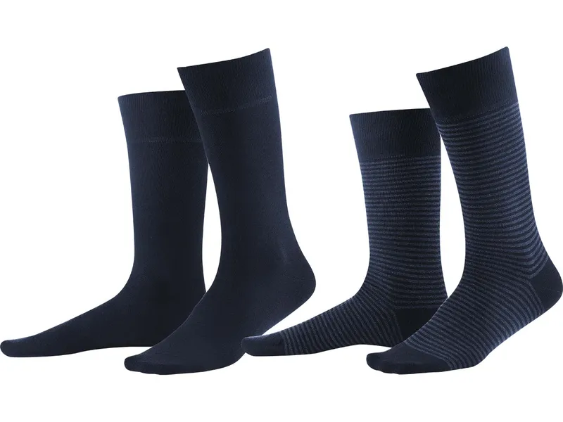Living Crafts Living Crafts - Unisex Socken, 2er-Pack (98% Bio-Baumwolle; 2% Elasthan), Blau, – Produktbild 3 von 4