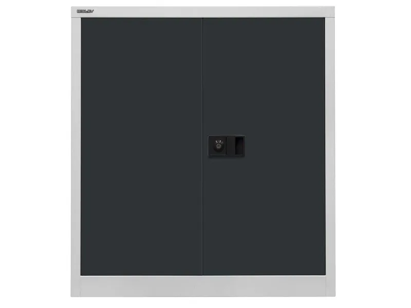 Bisley Bisley Flügeltürensch. "UNIVERSAL" 2OH, Breite 91,4 cm lichtgrau/anthrazitgrau – Produktbild 1 von 1