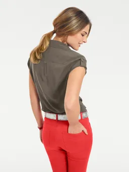 heine Kurzarm-Bluse oliv – Produktbild 1 von 1