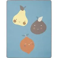 biederlack biederlack Baby-und Kinderdecke "Little Fruits- terra oder aqua" - GRS Standard, Aqua, – Produktbild 1 von 1