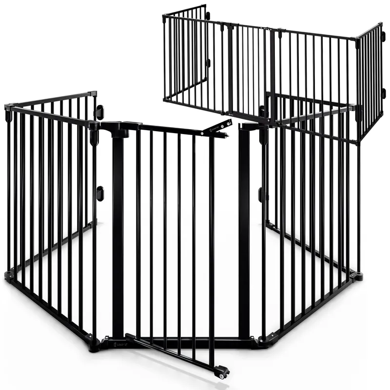 Casaria® Kaminschutzgitter 2er-Set Schwarz Stahl 306x76,5cm – Produktbild 1 von 1