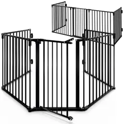 Casaria® Kaminschutzgitter 2er-Set Schwarz Stahl 306x76,5cm – Produktbild 1 von 1