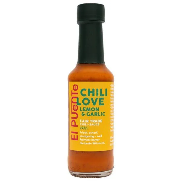 El Puente El Puente Chili Love Sauce - Lemon & Garlic | Fair Trade | Vegan | Glutenfrei, Mehrfarbig, – Produktbild 1 von 1