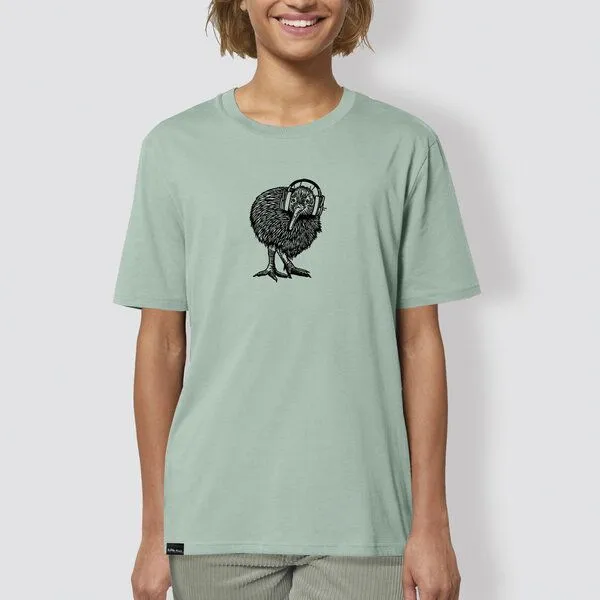 little kiwi little kiwi Frau T-Shirt, "Abschalten", Grün_aloe, – Produktbild 1 von 3
