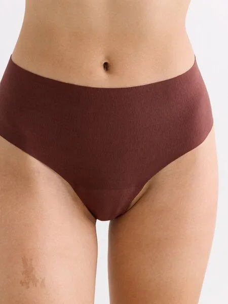 erlich textil erlich textil Casual Cotton High Waist Brazil String aus Bio-Baumwolle, Umbra, – Produktbild 4 von 6