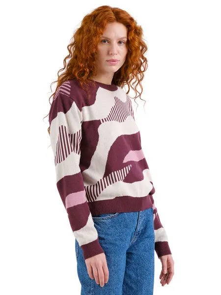 Dedicated DEDICATED Sweater Arendal Flowing Abstract Multi Colour, Multi color (bunt), – Produktbild 3 von 4