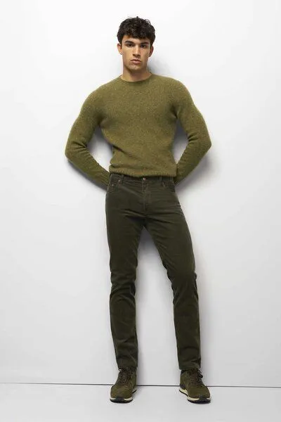 M 5 BY MEYER M 5 BY MEYER Five Pocket aus Casual Cord, Grün (dark green), – Produktbild 1 von 4