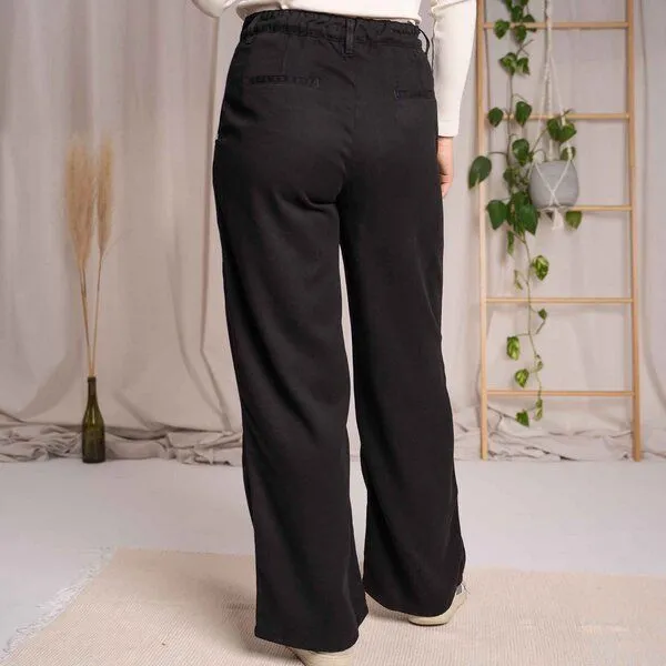 Vresh Clothing Vresh Clothing Vilissa - Wide-Leg Hose aus TENCEL (TM) Lyocell, Schwarz, – Produktbild 2 von 4