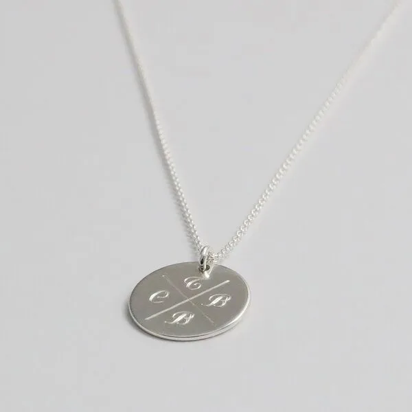 BELLYBIRD Jewellery BELLYBIRD Jewellery Personalisierte Gravurkette - Familienkette, 15,5 mm/ Silber/ Silber vergoldet, Silber, – Produktbild 1 von 4