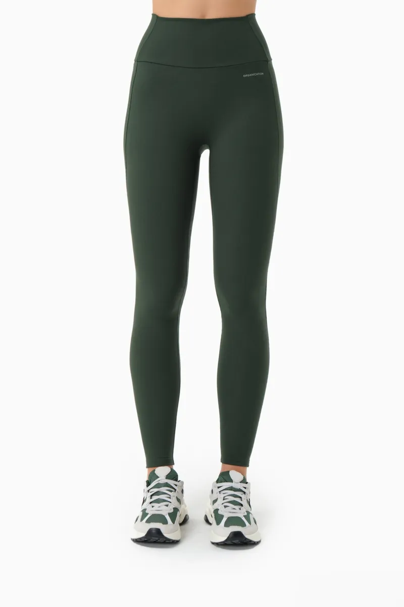 ORGANICATION ORGANICATION Damen vegan Leggings Hohe Taille Linnda Amazonas Grün, Dunkelgrün, – Produktbild 2 von 2