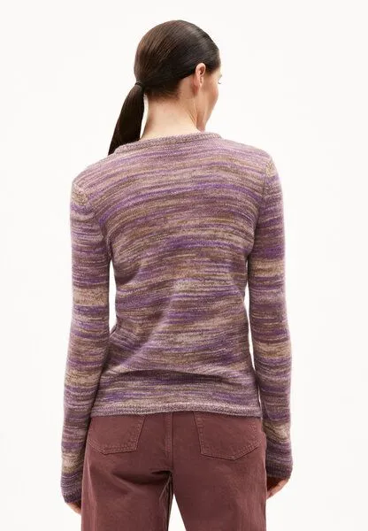 ARMEDANGELS ARMEDANGELS ROYAA STAMPATO Damen Pullover aus Mohair-Woll Mix, Orchid-walnut creme, – Produktbild 1 von 4